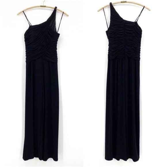 Adrianna Papell Black One Houlder Jumpsuit 8 - Picture 1 of 9